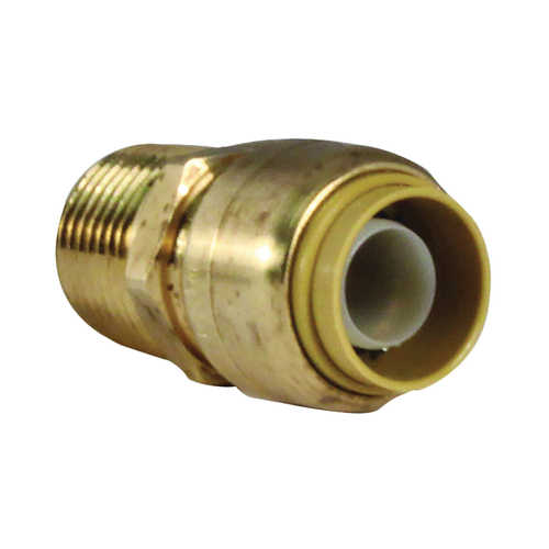 SharkBite U120LFA Pipe Connector, 1/2 in, MNPT, Brass, 200 psi Pressure