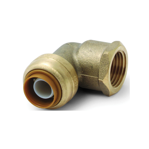 SharkBite U308LFA Pipe Elbow, 1/2 in, 90 deg Angle, Brass, 200 psi Pressure