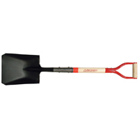 Razor-Back 42101 Square Point D-Handle Transfer Shovel with Tab Socket, Rolled Step, Wood Handle