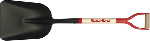 Razor-Back 50139 #2 Eastern Steel Scoop with Wood Handle and Steel D-Grip