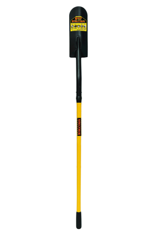 Structron S600 Power 49566 Drain Spade Shovel, 14 Inch Blade, Closed Back, Yellow Fiberglass Handle