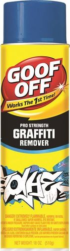 Goof Off FG673 Graffiti Remover, Opaque Viscous Liquid, 16 oz Aerosol Can