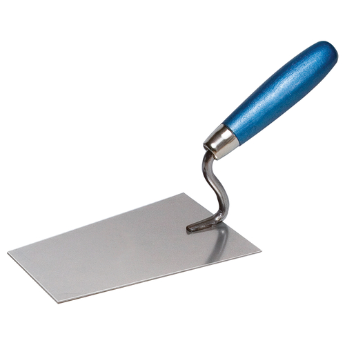 KRAFT TOOL PL800 Bucket Trowel, Stainless Steel Blade, Wood Handle
