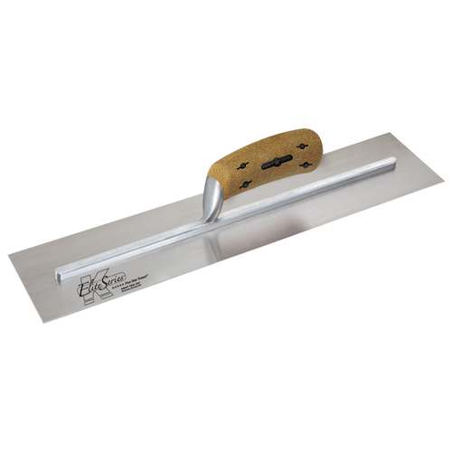 KRAFT TOOL Elite CFE212K Cement Trowel, 12 in x 4 in Carbon Steel Square End Blade, Cork Handle