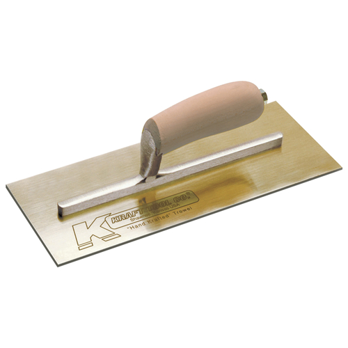KRAFT TOOL PL453 Plaster Trowel, 4-1/2 in W x 11-1/2 in L Stainless Steel Blade, Camel Back Handle