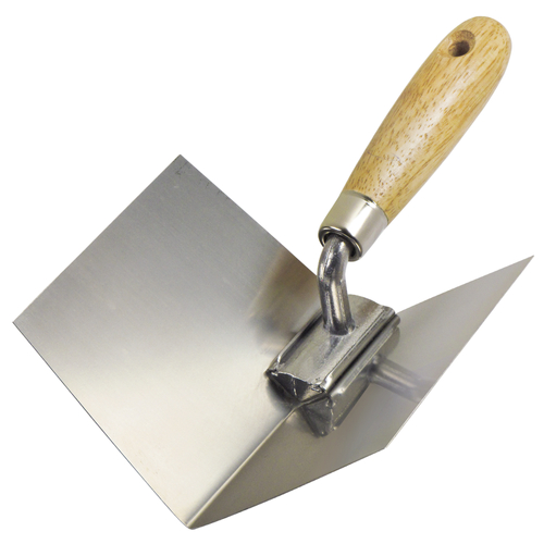 KRAFT TOOL DW520 Drywall Trowel, 5 in L Blade, Stainless Steel Blade, Wood Handle