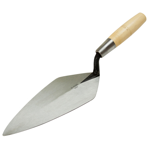 KRAFT TOOL RO116-11 Brick Trowel, 11 in L Carbon Steel Blade, Hardwood Handle