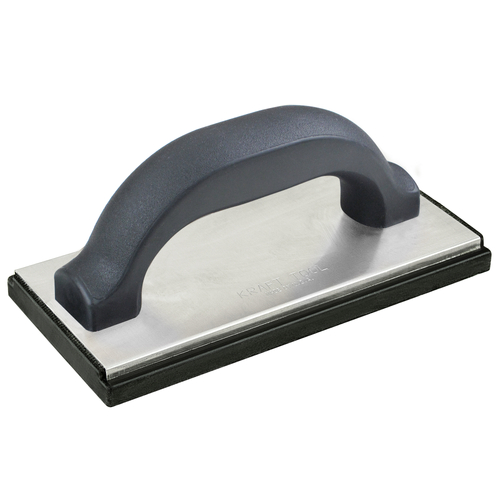 KRAFT TOOL PL398P Molded Float, 10 in L Blade, 4 in W Blade, Rubber Blade, Plastic Handle