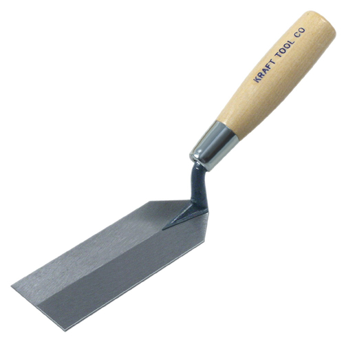 KRAFT TOOL GG433 Margin Trowel, 8 in L Blade, 2 in W Blade, Steel Blade, Hardwood Handle