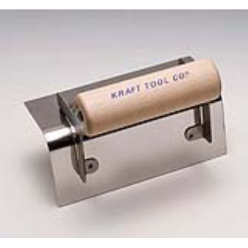 KRAFT TOOL CF123 Tool, 6 in L x 2-1/2 in W Stainless Steel Blade, 2-1/2 in Lip, Wood Handle