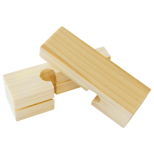 KRAFT TOOL BL350-5PR Line Block, 4 in L, 1-1/4 in W, Wood