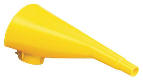 EAGLE F15 Funnel, HDPE, Yellow, 4 in H