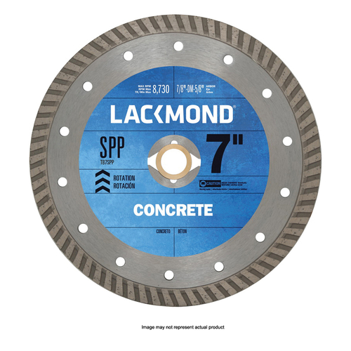 LACKMOND SPP TB6SPP Saw Blade, 6 in Dia, 7/8 in, 5/8 in Arbor, Diamond Cutting Edge, Turbo Rim