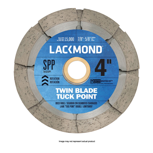 LACKMOND SPP TK4.52SPP Saw Blade, 4-1/2 in Dia, 7/8 in, 5/8 in Arbor, Diamond Cutting Edge