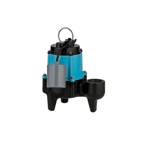 Little Giant 511323 Sewage Pump, 1-Phase, 9.5 A, 115 V, 0.5 hp, 2 in Outlet, 120 gpm, Iron/Nylon