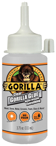 Gorilla 4537502 Glue, Clear, 3.75 oz Bottle