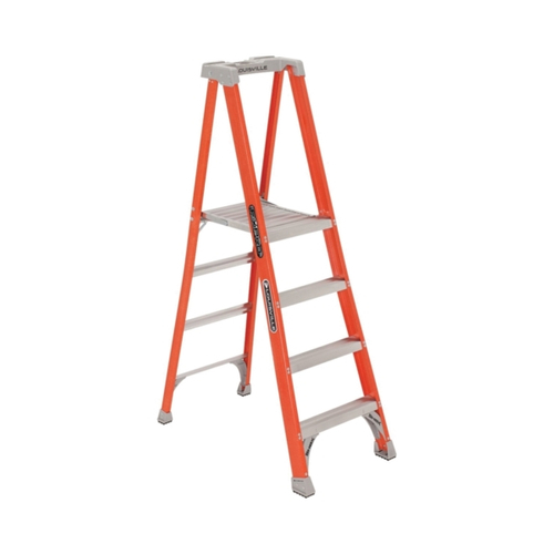 Louisville FXP1704 Platform Ladder, 46 in Max Standing H, 300 lb, Type IA, 4-Rung, Fiberglass