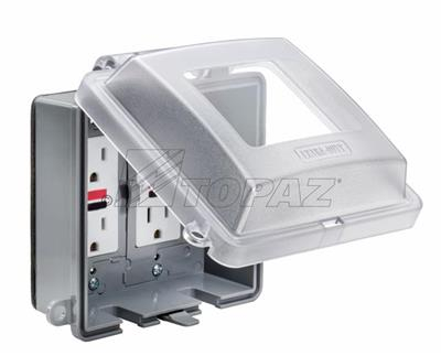 WALL PLATE V 2-G W/P IN-USE CLR