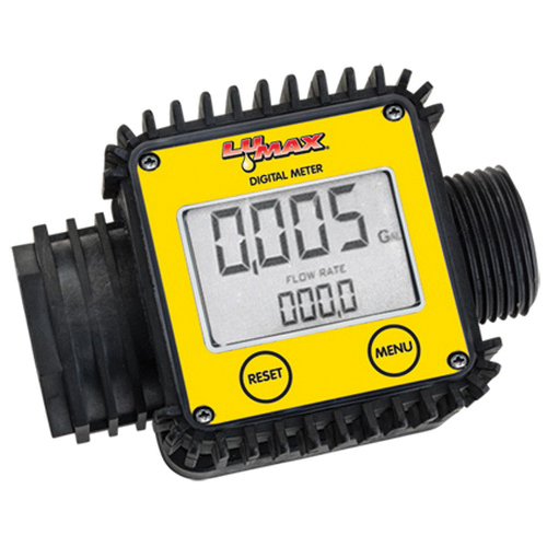 LUMAX LX-1371 Electronic Flow Meter, 3 to 30 gpm, +/-1 % Accuracy, LCD Display