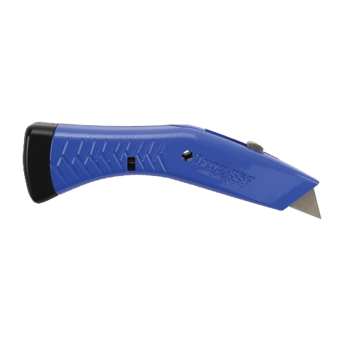 LUTZ TOOL 35699 Utility Knife, Die-Cast Zinc Blade, Blue/Yellow Handle
