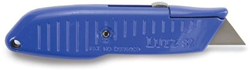 LUTZ TOOL 38206 Utility Knife, Zinc Blade, Blue Handle