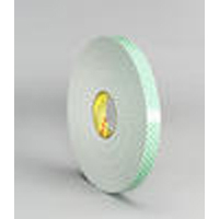 3M 4016-1X36 Foam Tape, 36 yd L, 1 in W, PU Backing, Off-White