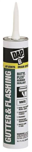 DAP Butyl-Flex 18188 Gutter and Flashing Sealant, Gray, Paste, 10.1 fl-oz Cartridge