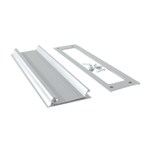 M-D 28472 Mail Drop Slot, 10 in L, 2-1/2 in H, Aluminum, Satin, Silver