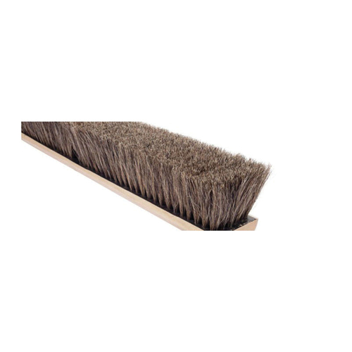 MAGNOLIA BRUSH 2924 Concrete Brush, 24 in W Brush, Horse Hair Bristle, Gray Bristle, Wood Handle
