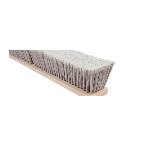 MAGNOLIA BRUSH #37 3724 Soft Push Floor Brush, Threaded, 3 in L Trim, Plastic Bristle, Silver