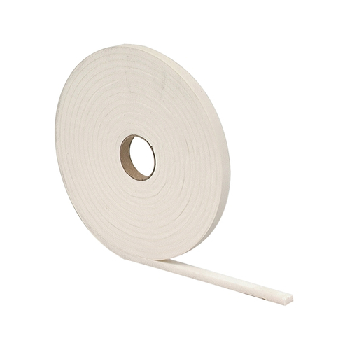 M-D 02733 Foam Tape, 3/8 in W, 17 ft L, 3/16 in Thick, PVC, White