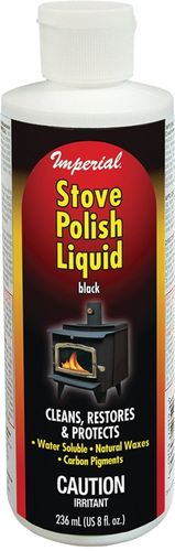Imperial KK0057 Stove Polish, Liquid, Opaque Black, Pleasant, 8 fl-oz Bottle