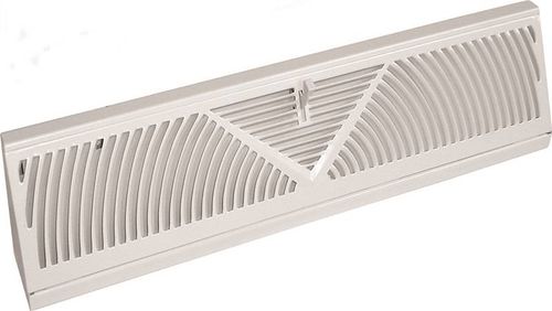 Imperial RG1627-A Baseboard Diffuser, 18 in L, 2-3/4 in W, Steel, White, Powder-Coated