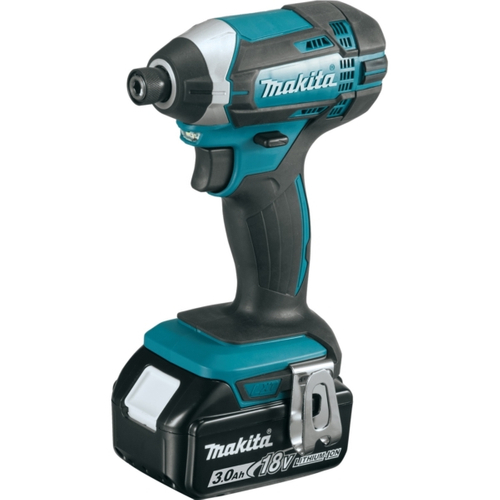 Makita XDT111 Impact Driver Kit, Battery Included, 18 V, 3 Ah, 1/4 in Drive, Hex Drive, 3500 ipm