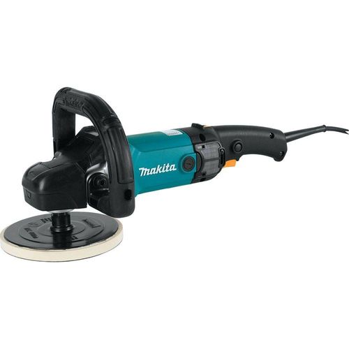 Makita 9237C Polisher, 10 A, 5/8-11 Spindle, 3200 rpm Speed, Loop Handle, Constant Speed Control