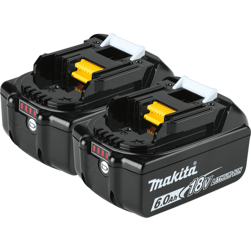 Makita BL1860B-2 Battery, 18 V Battery, 6 Ah, 55 min Charging