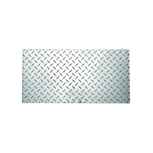 National 4221BC Series N316-364 Tread Plate Sheet, 12 in W, 24 in L, Aluminum, Polished