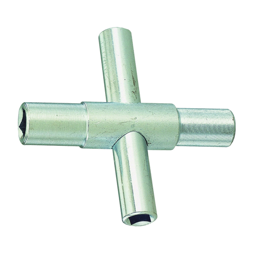 ProSource T154-3L 4-Way Silcock Key, Square Head, Bar Handle, 3 in L