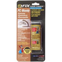 PC Products PC-Woody Two-Part Wood Repair Epoxy Paste, 1.5 oz in Two Jars, Tan