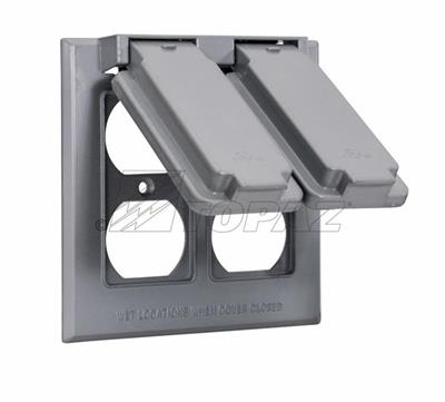 ELECTRICAL BOX CVR W/P 2G DUP RE