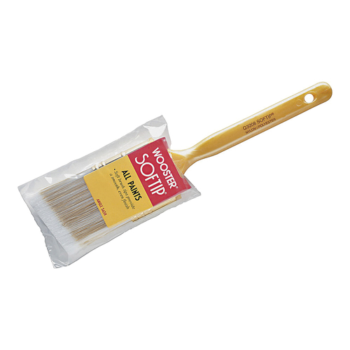 WOOSTER Q3208-1 Paint Brush, 1 in W, 2-3/16 in L Bristle, Nylon/Polyester Bristle