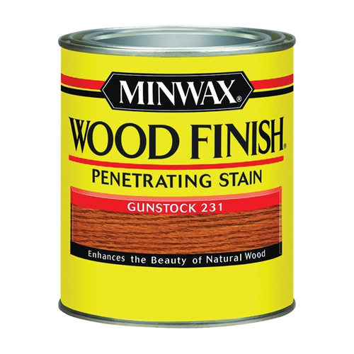 Minwax Wood Finish 700454444 Wood Stain, Gunstock, Liquid, 1 qt, Can