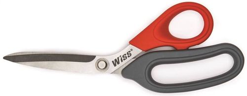 Crescent Wiss W812S Household Scissor, 8-1/2 in OAL, 3-1/2 in L Cut, Stainless Steel Blade, Gray/Red