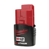 Milwaukee 48-11-2401 M12 Compact Rechargeable Battery Pack, 12 V Battery, 1.5 Ah