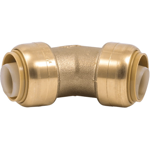 SharkBite U656LFA Pipe Elbow, 3/4 in, 45 deg Angle, Brass, 200 psi Pressure