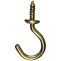 National Hardware 2021 Series  N119-636 Cup Hook, 3/4 in, Solid Brass