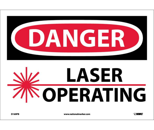 SIGN adh 10x14 D LASER OPERATING