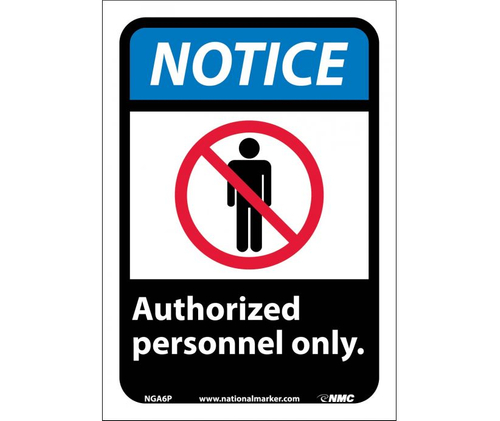 SIGN adh 7x10 N AUTHORIZED PERSO