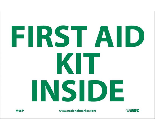 SIGN adh 10x7 FIRST AID KIT INSI