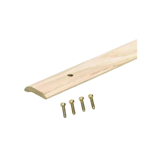 M-D 85357 Carpet Trim, 36-1/4 in L, 1.44 in W, Hardwood, Unfinished